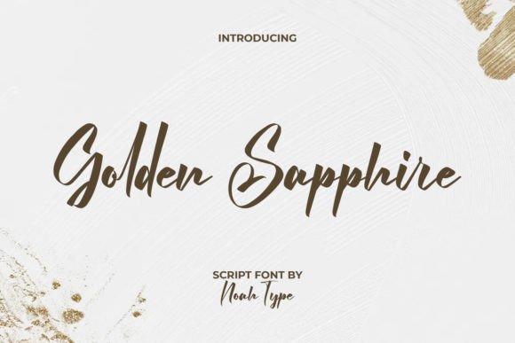 Golden Sapphire: Elevating Your Brand with a Modern Calligraphic Script