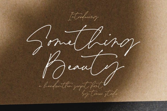 Something Beauty: A Handwritten Script Font That Elevates Your Design Projects